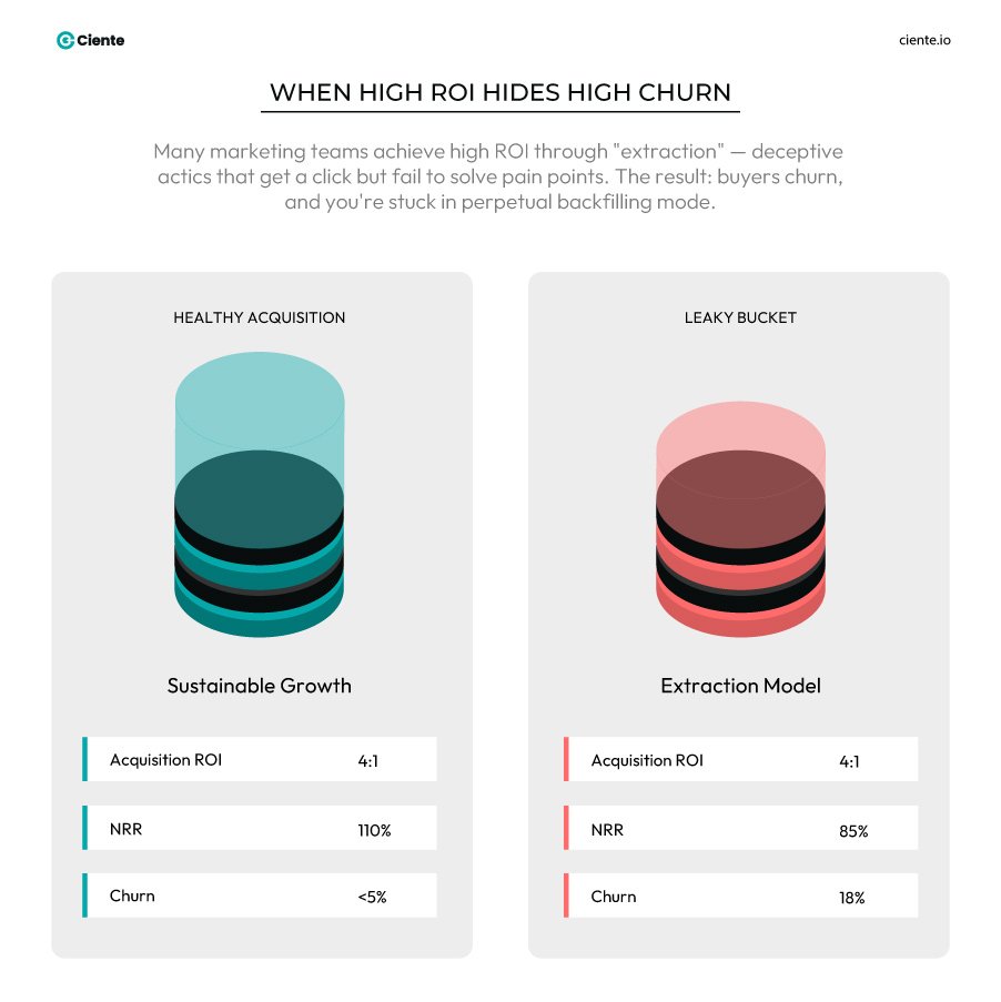 When High ROI Hides High Churn The Definitive Guide to B2B SaaS Marketing ROI: Why Benchmarks Lie and Context Rules B2B SaaS marketing ROI