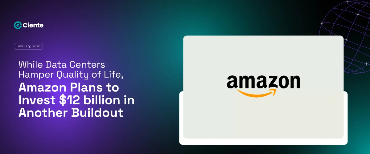 While Data Centers Hamper Quality of Life Amazon Plans to Invest 12 billion in Another Buildout Newsroom Data centers