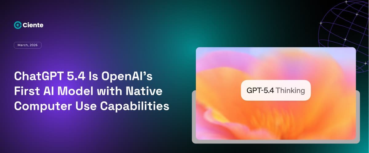 ChatGPT 5.4 Is OpenAIs First AI Model with Native Computer Use Capabilities Newsroom ChatGPT 5.4 Is OpenAIs First AI Model with Native Computer Use Capabilities