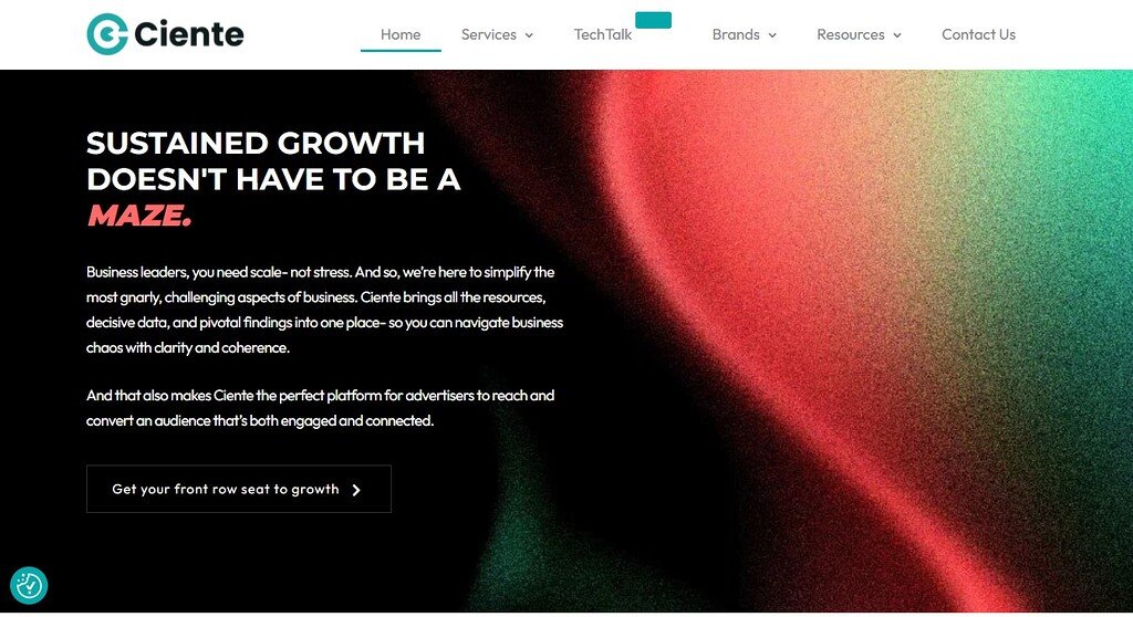 Ciente home page Elevating Content Syndication with a Leading Vendor in the USA Ciente Home page banner